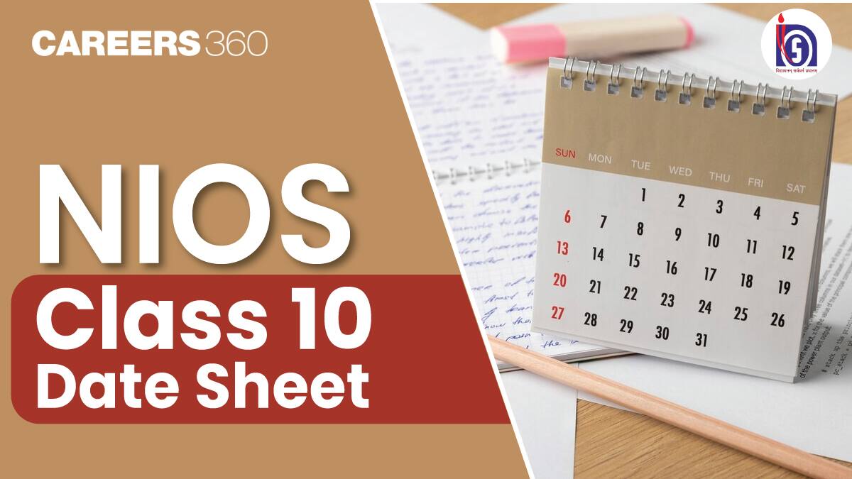 NIOS Class 10 Date Sheet (October Session) 2025, Download NIOS 10th Exam Dates PDF Here