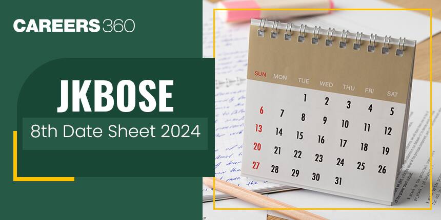 JKBOSE Class 8 Date Sheet 2025 for Soft and Hard Zones