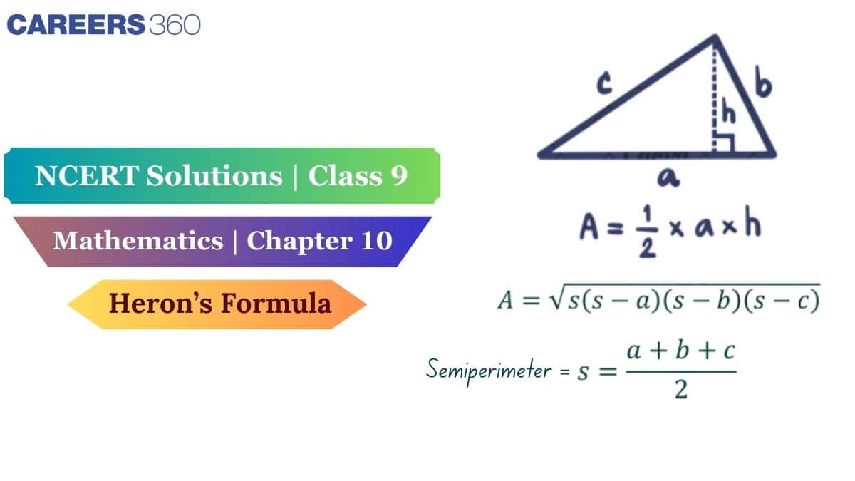 NCERT Solutions for Class 9 Maths Chapter 10 Heron's Formula