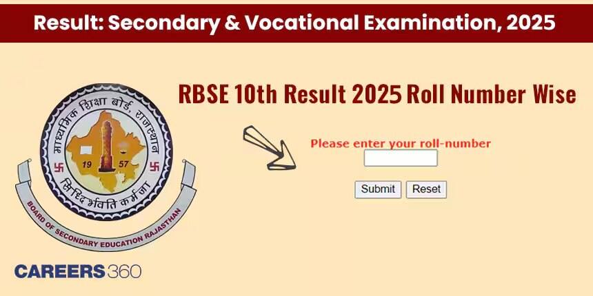Rajasthan Board 10th Result 2025 Roll Number: Check Class 10 Result by Roll Code & Father Name
