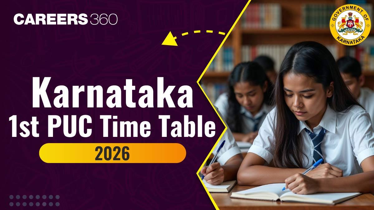 Karnataka 1st PUC Time Table 2026 PDF: Check KSEAB 1st PUC Exam Dates