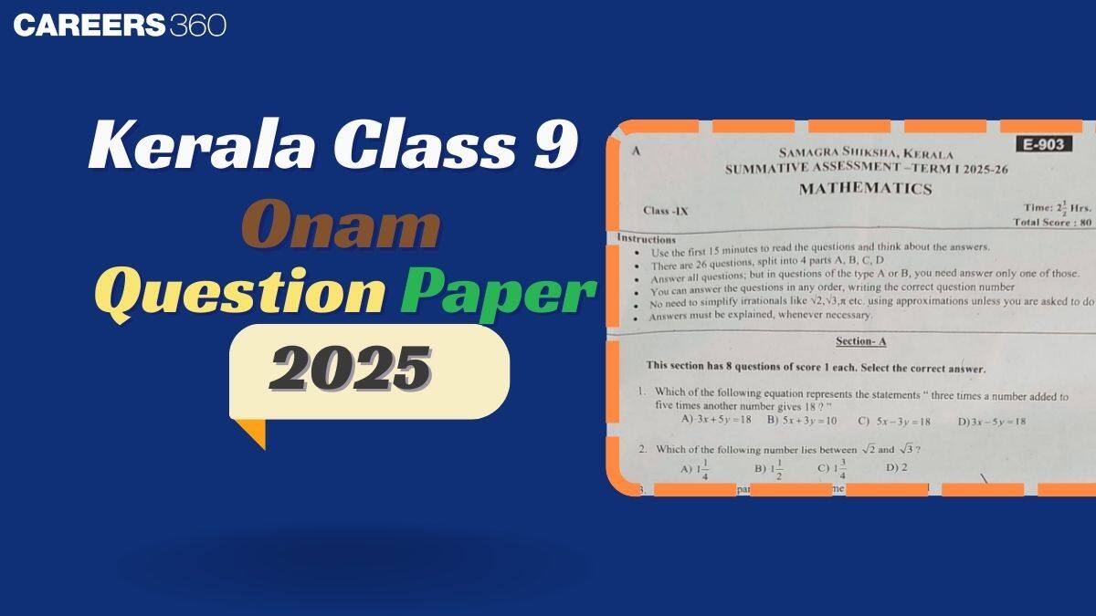 Kerala Class 9 Onam Exam Question Paper 2025 PDF | Download & Answer Keys