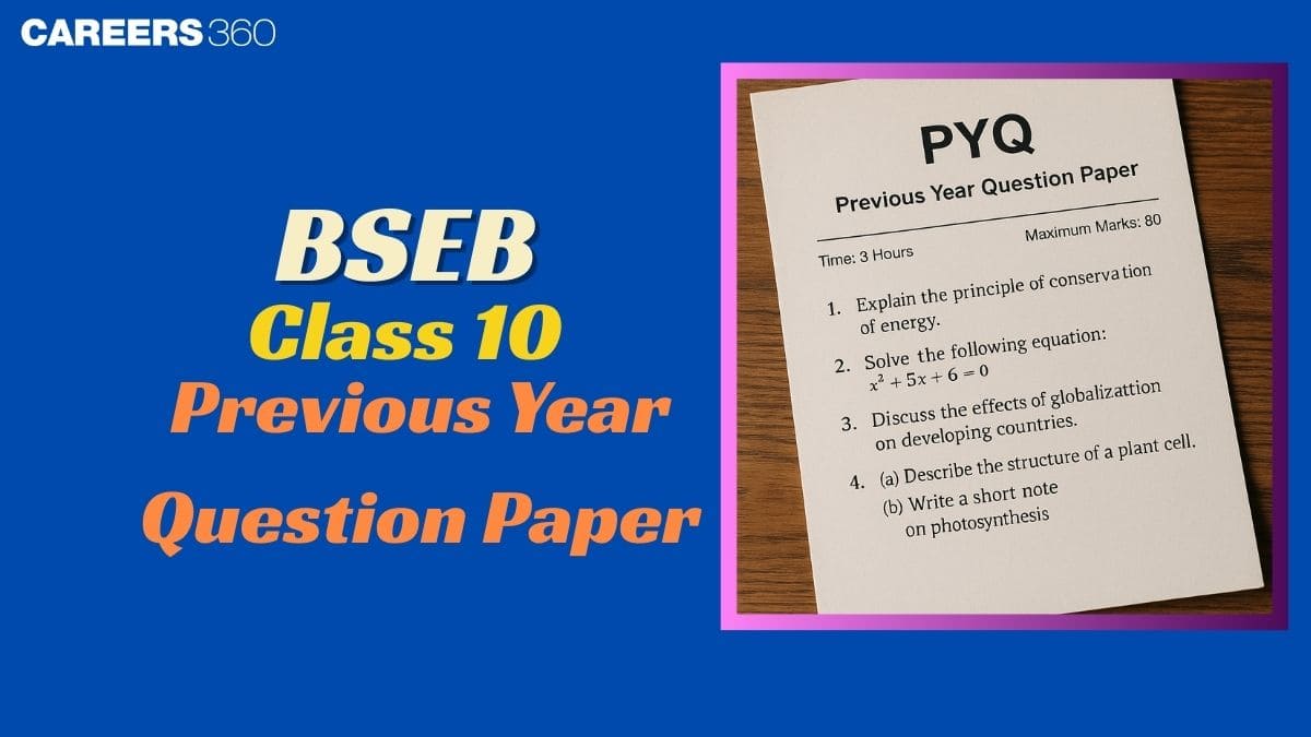 BSEB 10th Previous Year Question Papers PDF- Download  Bihar Board Class 10 PYQ
