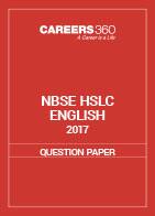 NBSE HSLC 2017 Question Paper - English
