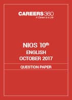 NIOS 10th English Question Paper October 2017