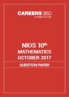 NIOS 10th Mathematics Question Paper October 2017
