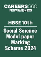 HBSE 10th Social Science Model paper & Marking Scheme 2024