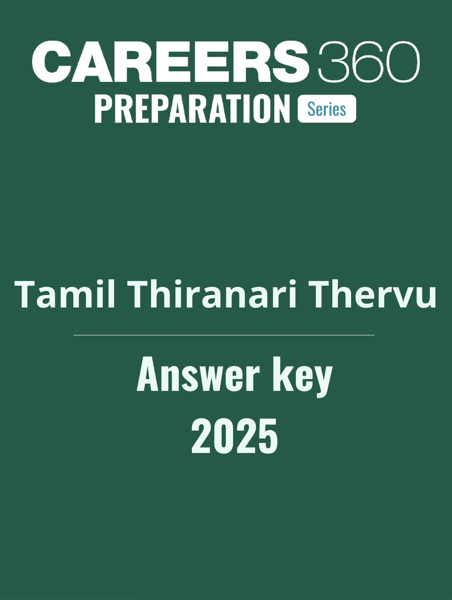 Tamil Thiranari Thervu Answer Key 2025-26