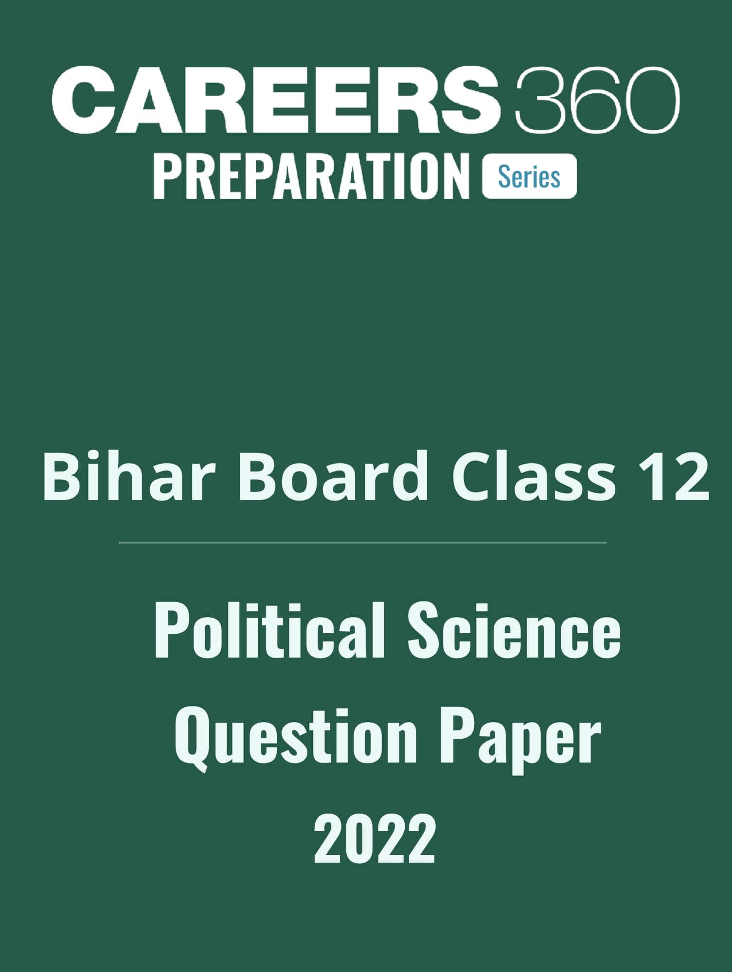Bihar Board 12th Political Science Question Paper 2022